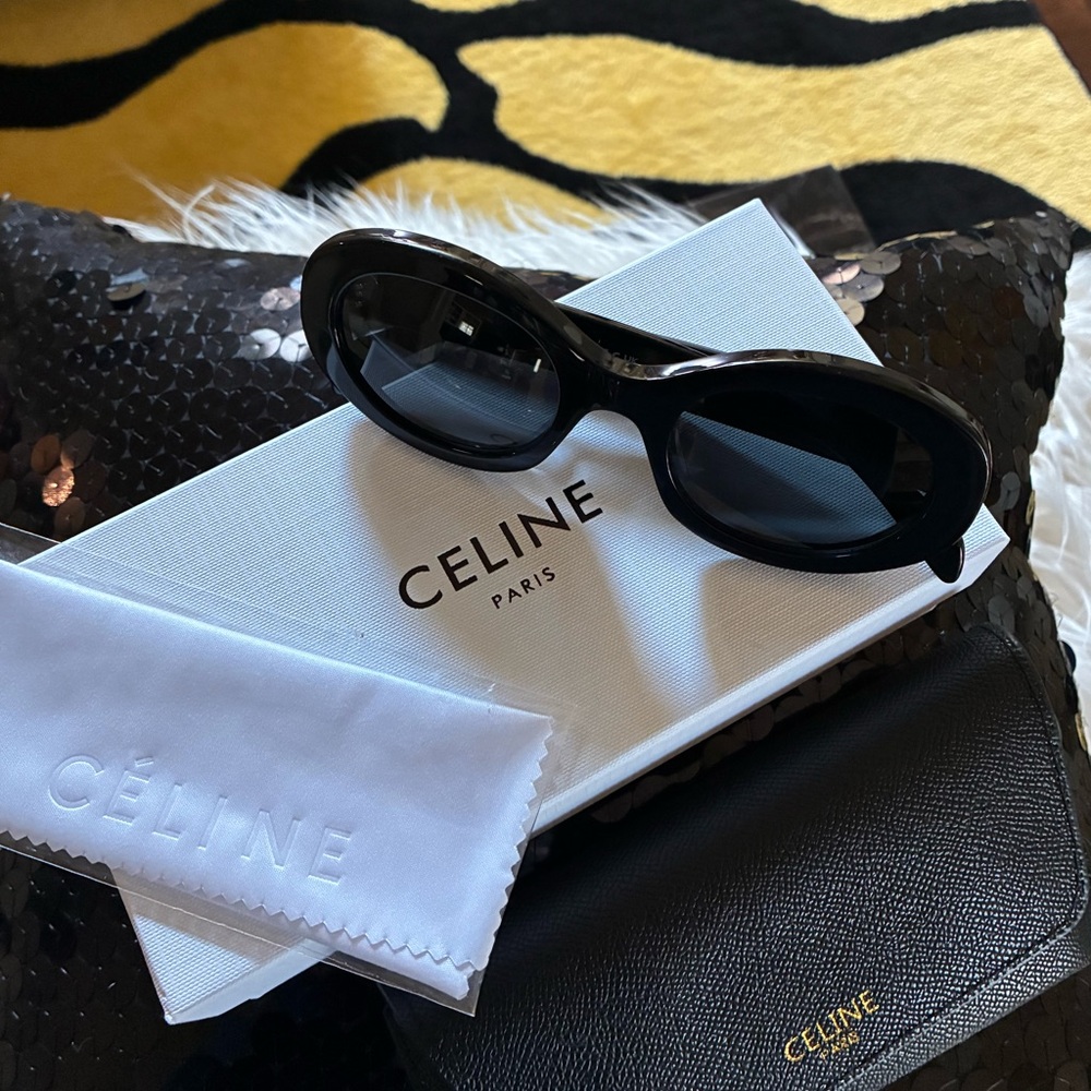 Celine Triomphe Logo Oval Sunglasses